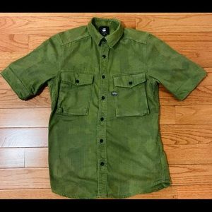 G Star Raw Men’s SMALL Short Sleeve Button Up